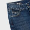 Gerade Jeans mit Nietenbund