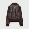 Gerippte Lederjacke Gerippte Lederjacke
