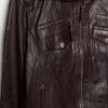 Gerippte Lederjacke Gerippte Lederjacke