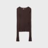 Geripptes Langarm-T-Shirt