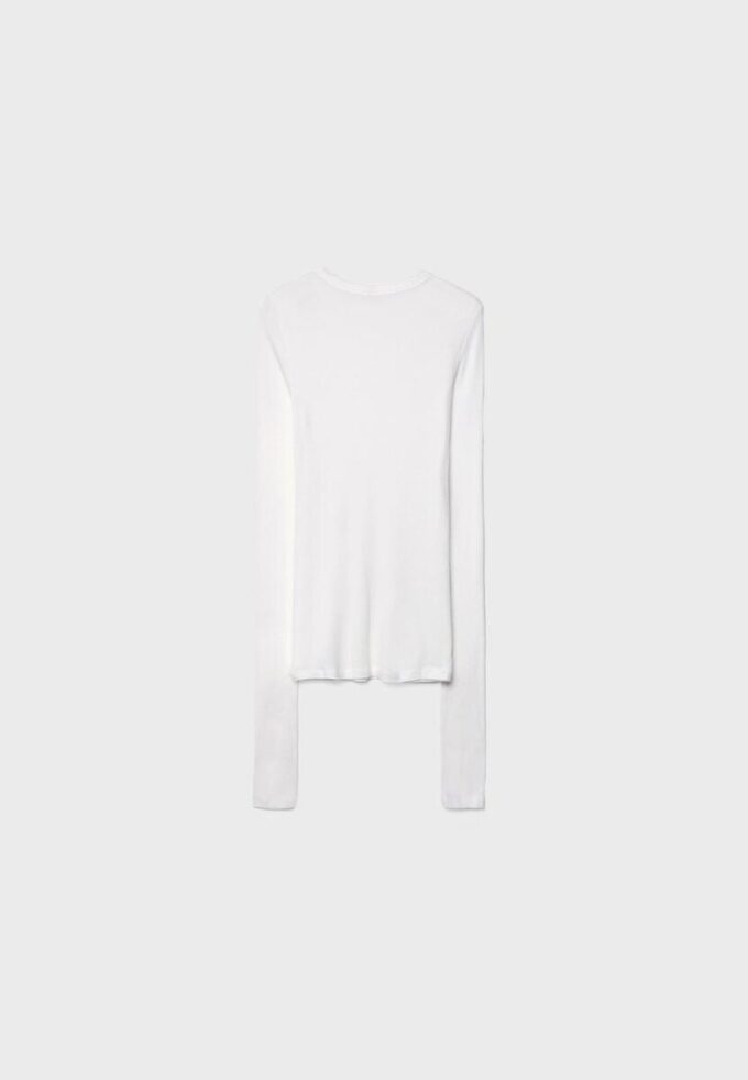 Geripptes Langarm-T-Shirt