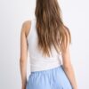Geripptes T-Shirt mit Racerback