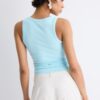 Geripptes T-Shirt mit Racerback Geripptes T-Shirt mit Racerback