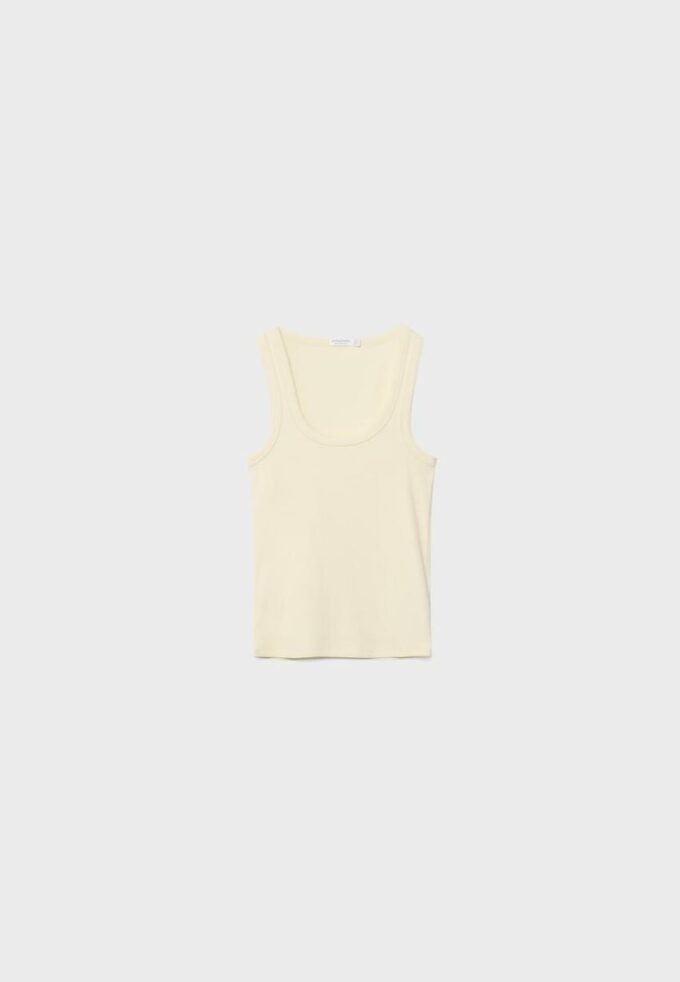Geripptes T-Shirt mit Racerback Geripptes T-Shirt mit Racerback