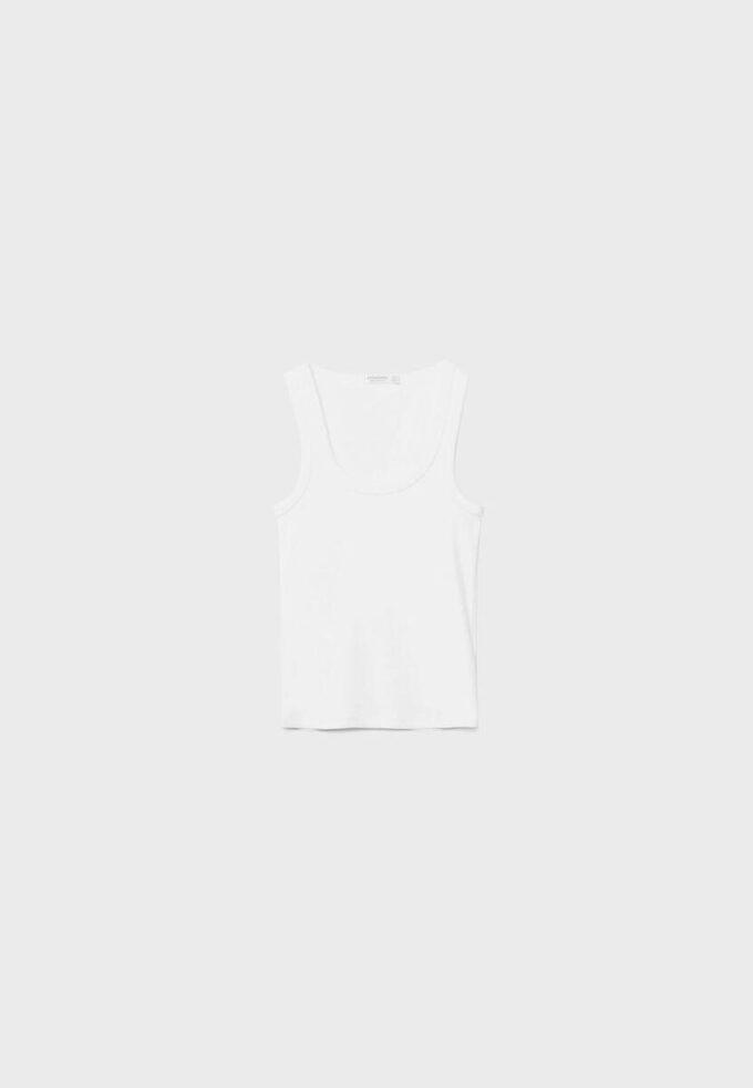 Geripptes T-Shirt mit Racerback