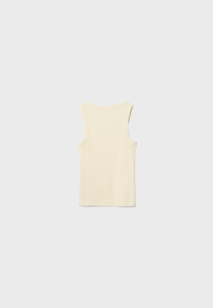 Geripptes T-Shirt mit Racerback Geripptes T-Shirt mit Racerback