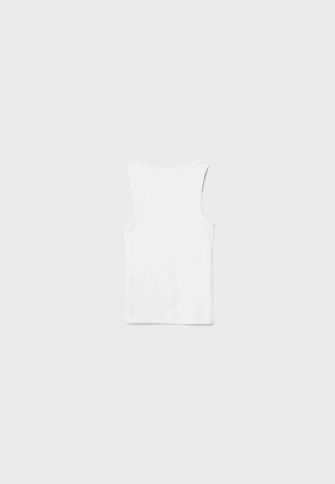 Geripptes T-Shirt mit Racerback
