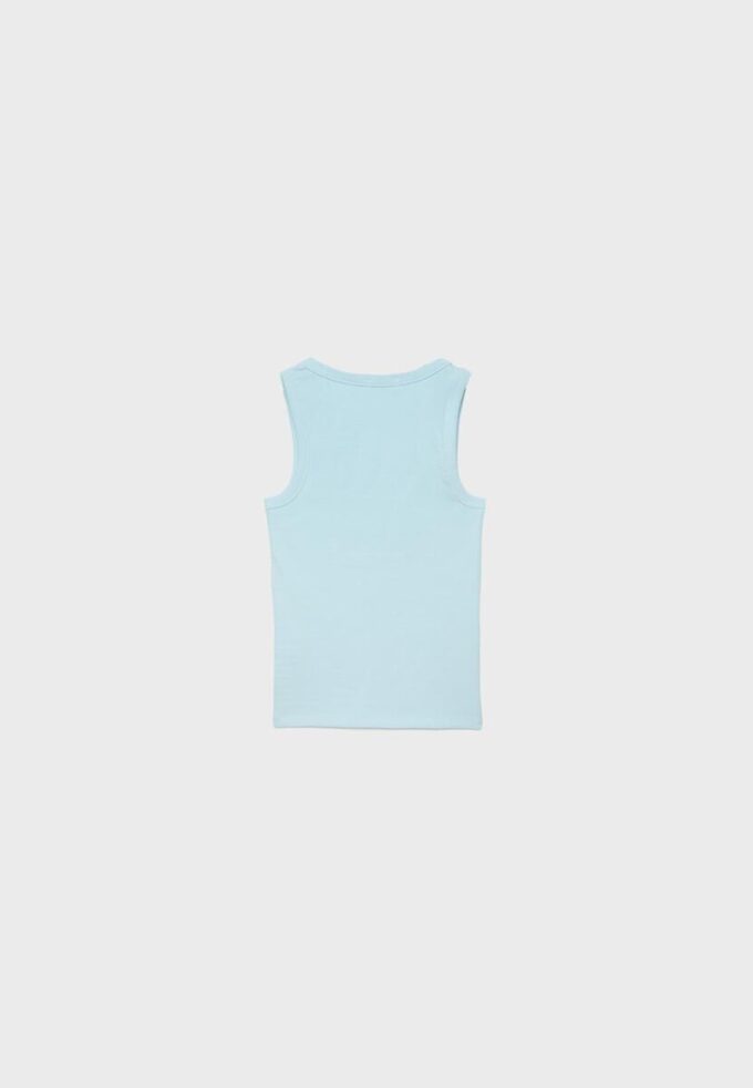 Geripptes T-Shirt mit Racerback Geripptes T-Shirt mit Racerback