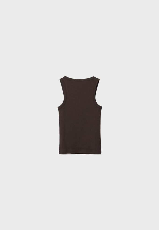 Geripptes T-Shirt mit Racerback