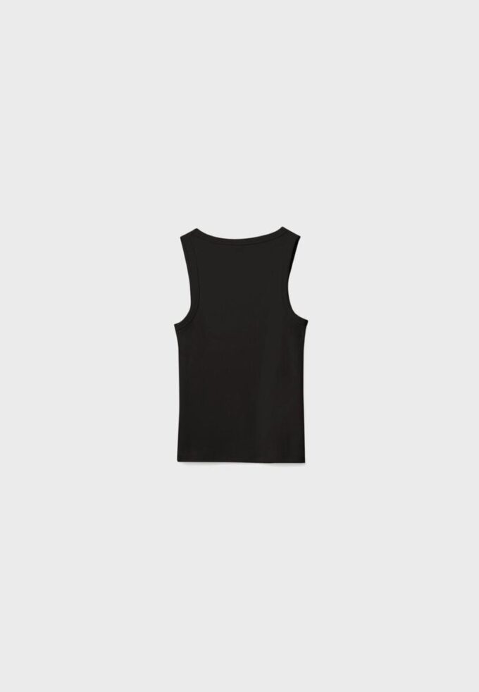 Geripptes T-Shirt mit Racerback