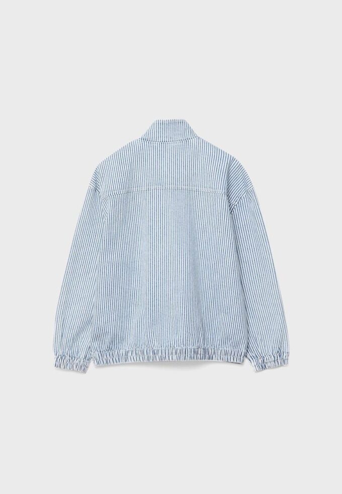 Gestreifte Jeansjacke