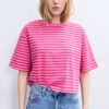 Gestreiftes Kurzarm-T-Shirt