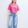 Gestreiftes Kurzarm-T-Shirt