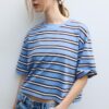 Gestreiftes Kurzarm-T-Shirt