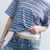 Gestreiftes Kurzarm-T-Shirt