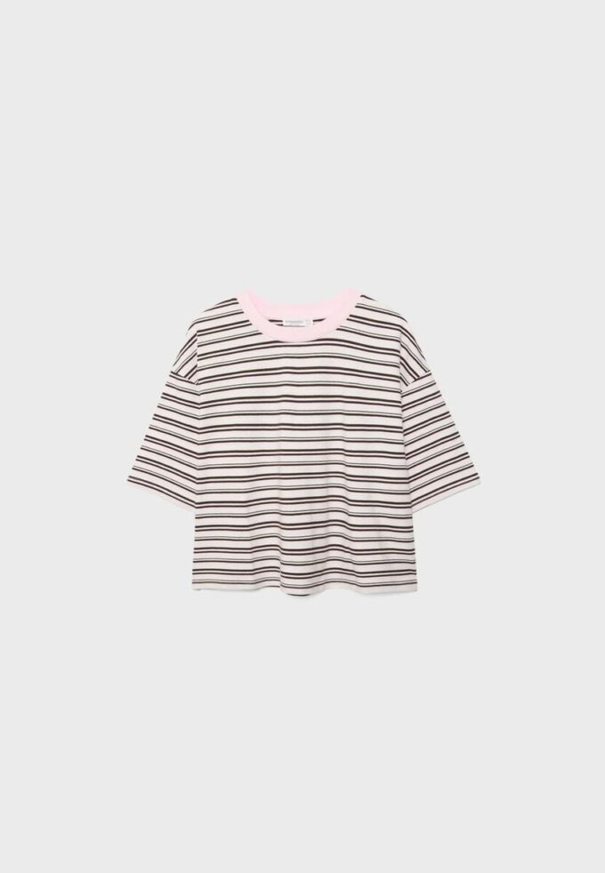Gestreiftes Kurzarm-T-Shirt