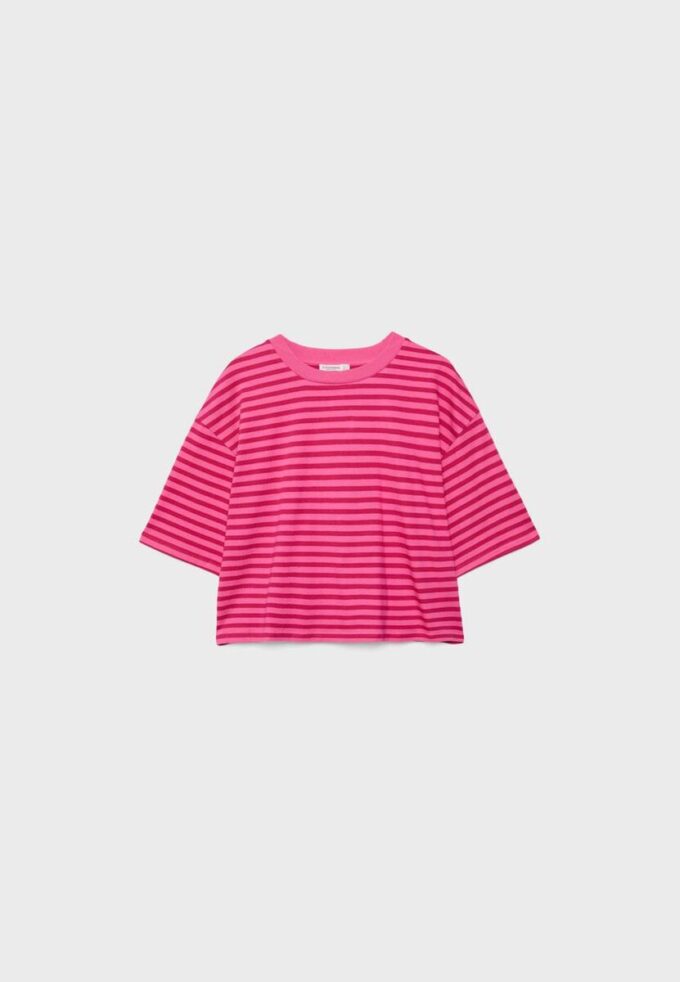 Gestreiftes Kurzarm-T-Shirt