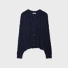 Gestrickte Strickjacke mit Knopfleiste