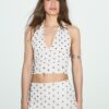 Halter-Oberteil aus Netzstoff mit Polka-Dots Halter-Oberteil aus Netzstoff mit Polka-Dots