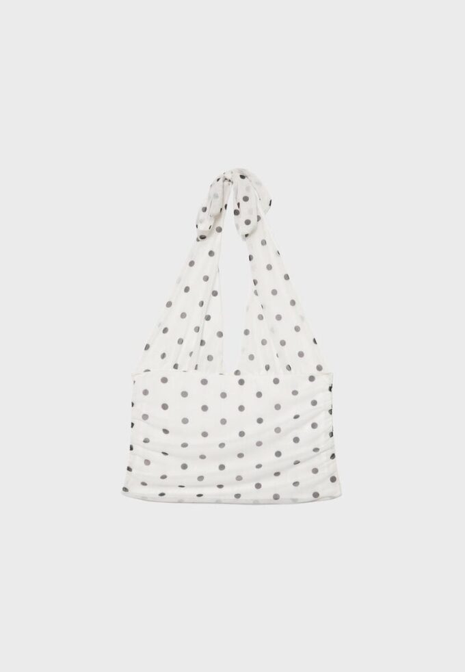 Halter-Oberteil aus Netzstoff mit Polka-Dots Halter-Oberteil aus Netzstoff mit Polka-Dots
