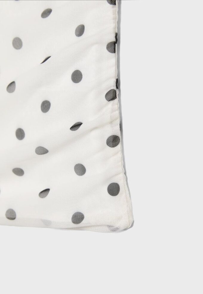 Halter-Oberteil aus Netzstoff mit Polka-Dots Halter-Oberteil aus Netzstoff mit Polka-Dots