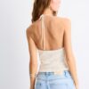 Halter-Oberteil mit Pailletten Halter-Oberteil mit Pailletten