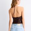 Halter-Oberteil mit Pailletten Halter-Oberteil mit Pailletten