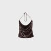 Halter-Oberteil mit Pailletten Halter-Oberteil mit Pailletten