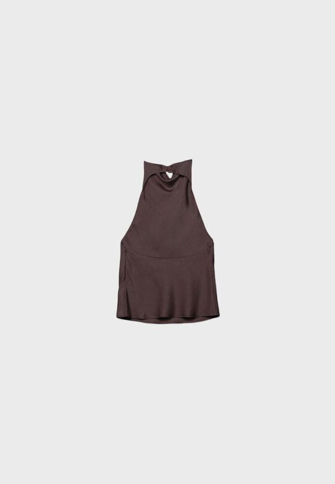 Halteroberteil mit Satineffekt