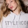 Hoodie mit Strasssteinen