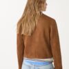 Jacke aus Kunstwildleder mit Reißverschluss