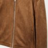 Jacke aus Kunstwildleder mit Reißverschluss