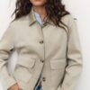 Jacke aus Kunstwildleder mit Taschen