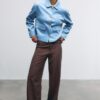Jacke aus Kunstwildleder mit Taschen