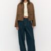 Jacke aus Kunstwildleder mit Taschen