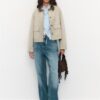 Jacke aus Kunstwildleder mit Taschen