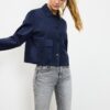 Jacke aus Kunstwildleder mit Taschen