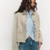 Jacke aus Kunstwildleder mit Taschen