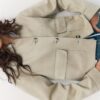 Jacke aus Kunstwildleder mit Taschen