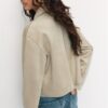 Jacke aus Kunstwildleder mit Taschen