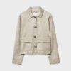 Jacke aus Kunstwildleder mit Taschen