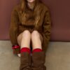 Jacke aus Kunstwildleder mit Taschen