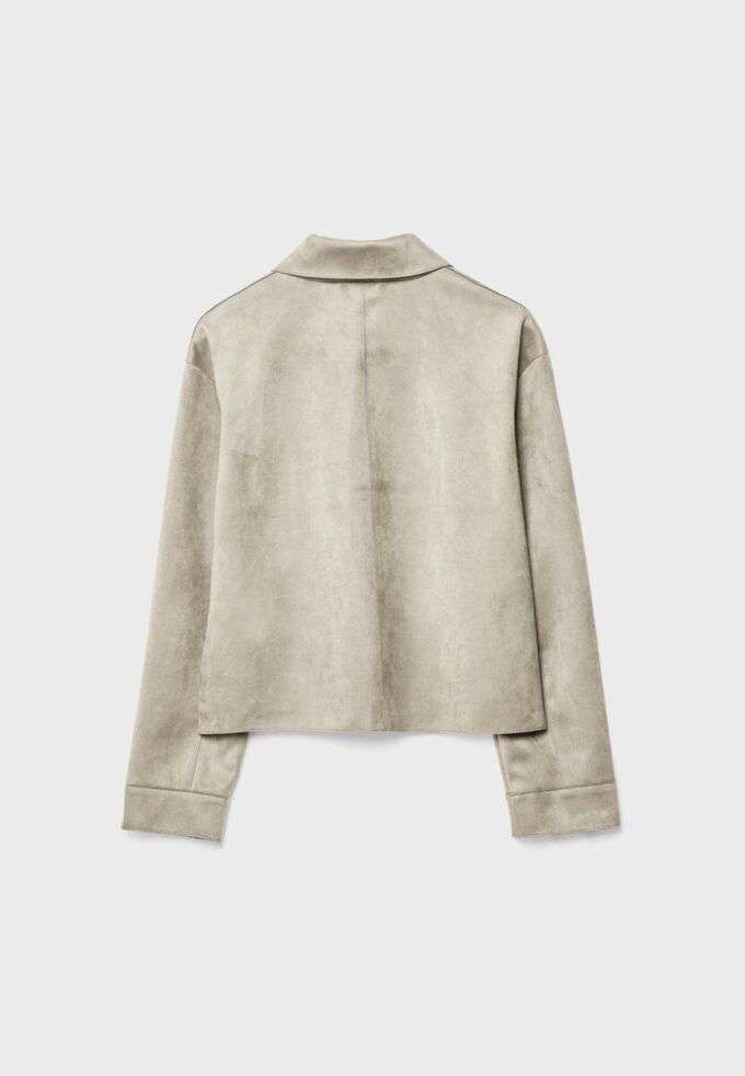 Jacke aus Kunstwildleder mit Taschen