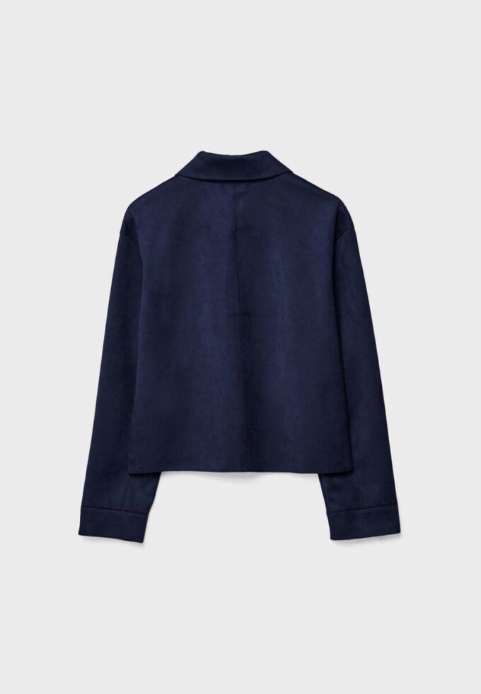 Jacke aus Kunstwildleder mit Taschen