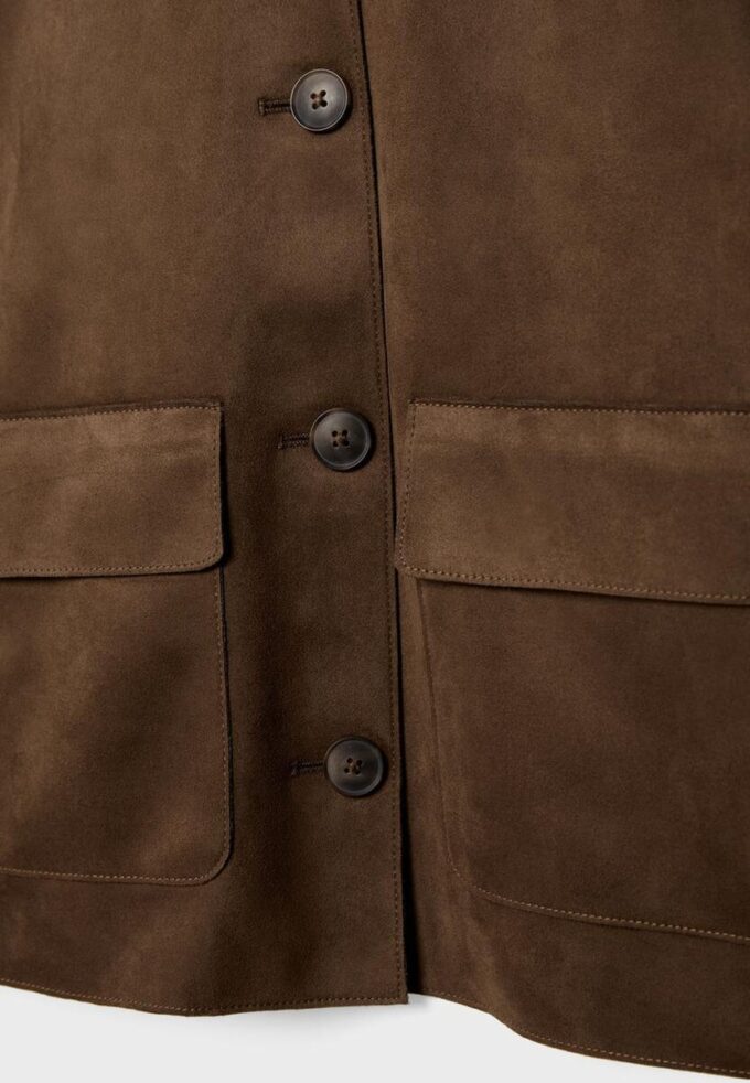 Jacke aus Kunstwildleder mit Taschen
