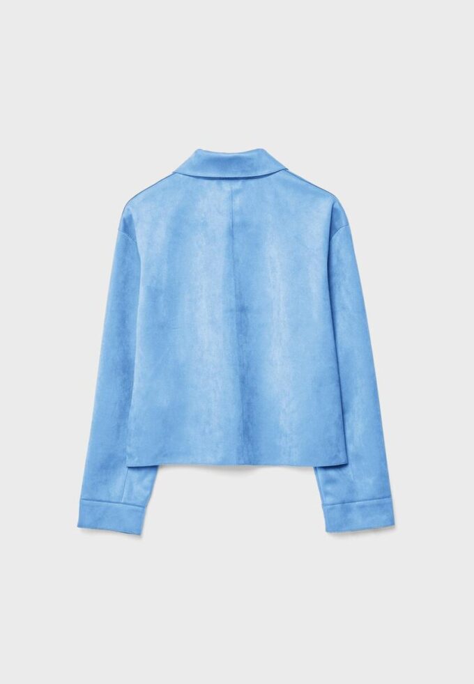 Jacke aus Kunstwildleder mit Taschen