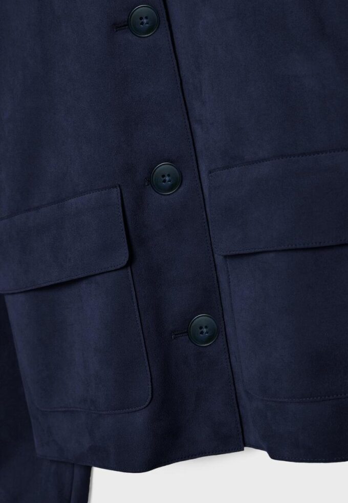 Jacke aus Kunstwildleder mit Taschen