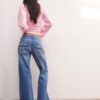 Jeans mit geradem Bein und doppelten Metallknöpfen