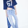 Jeans mit niedriger Leibhöhe und Nahttaschen