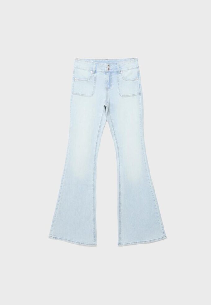 Jeans mit niedriger Leibhöhe und Nahttaschen